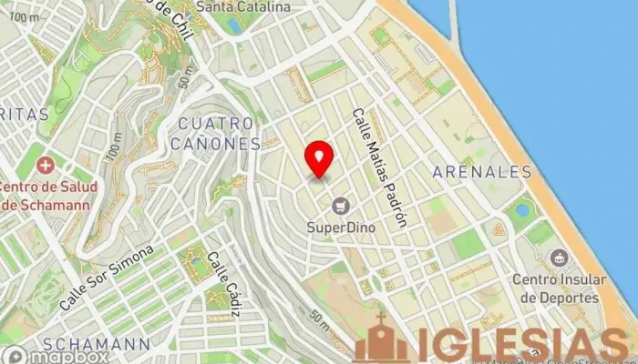 mapa de Parroquia de Santa Teresita del Niño Jesús Parroquia en Las Palmas de Gran Canaria