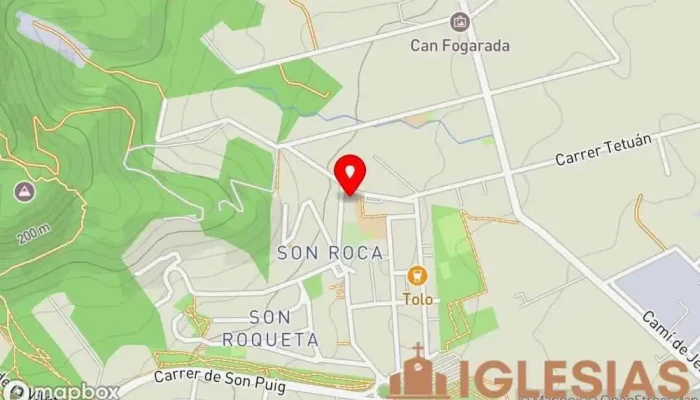 mapa de Parròquia de Son Roca Parroquia en Palma