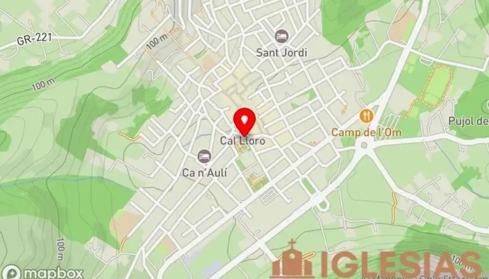 mapa de Parròquia del Carme Iglesia en Pollença