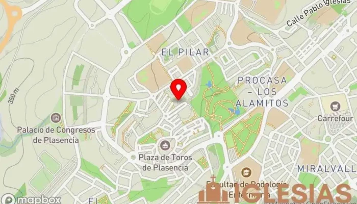 mapa de Parroquia El Pilar Parroquia en Plasencia