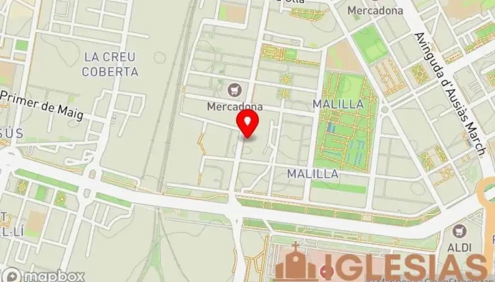 mapa de Parroquia Nuestra Señora de Monserrat Iglesia católica en Valencia