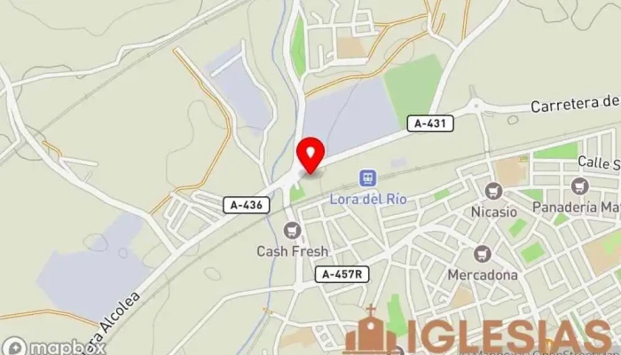 mapa de Parroquia Nuestro Padre Jesús Iglesia en Lora del Río