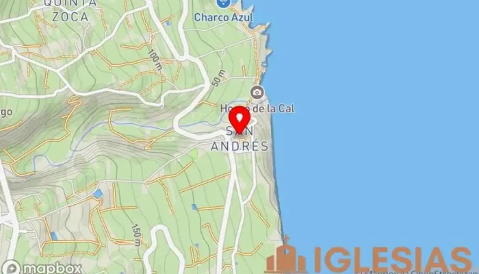 mapa de Parroquia San Andrés Apóstol Parroquia en San Andrés