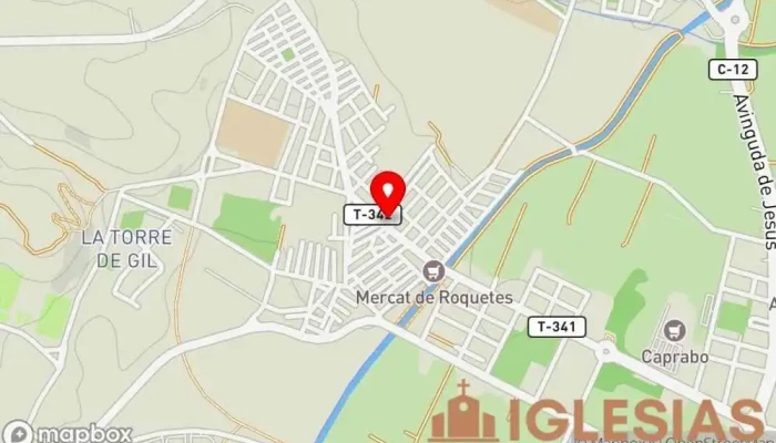 mapa de Parròquia Sant Antoni de Pàdua Iglesia católica en Roquetes