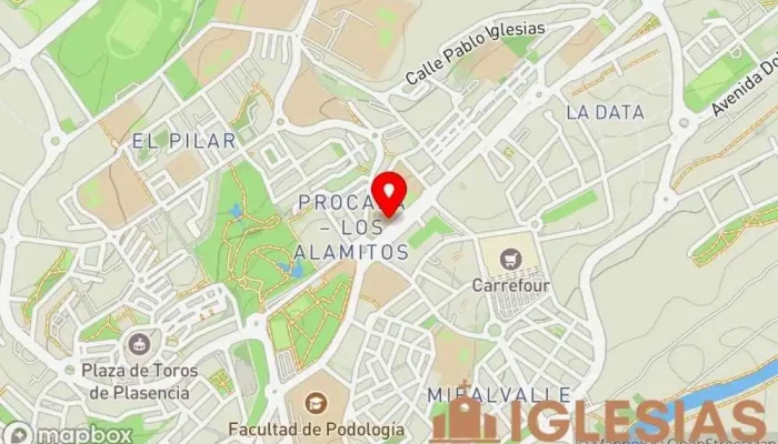 mapa de Parroquia Santa María de la Esperanza Iglesia en Plasencia