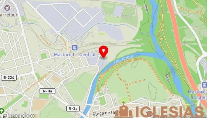 mapa de Rhema Assembly Of God Iglesia en Martorell