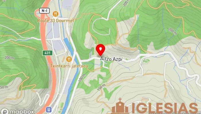 mapa de Salbatore Deunaren Eliza/Iglesia de San Salvador Iglesia católica en Gipuzkoa