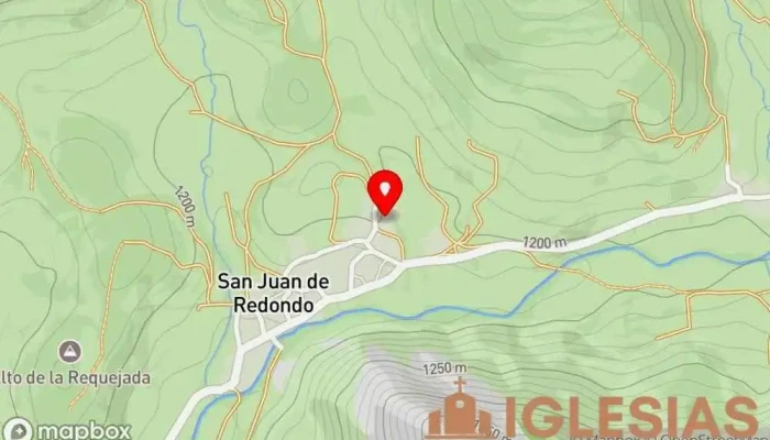 mapa de San Juán de Redondo Iglesia católica en San Juan de Redondo