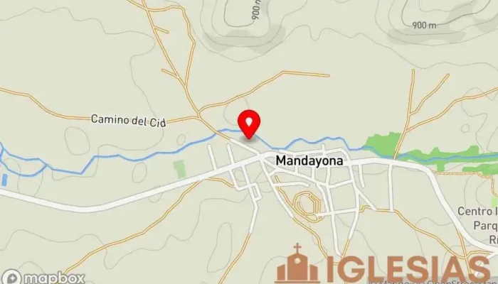 mapa de San Pedro Apóstol Iglesia en Mandayona