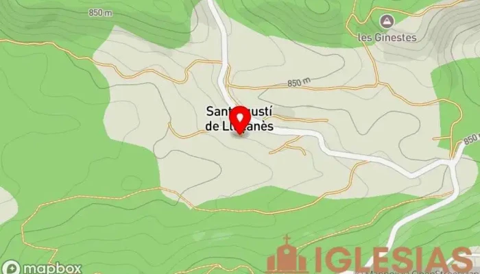 mapa de Sant Agustí Iglesia en Sant Agustí de Lluçanès