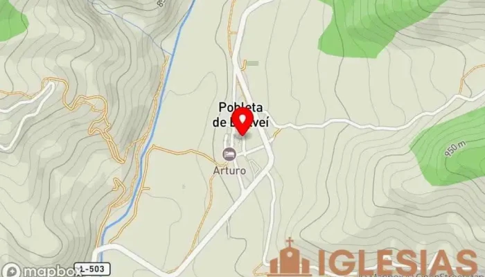 mapa de Sant Feliu de la Pobleta de Bellveí Iglesia en La Pobleta de Bellveí