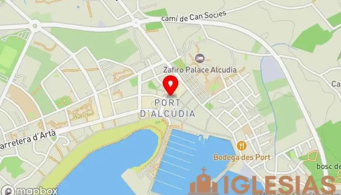 mapa de Santa Maria d'Alcúdia Parroquia en Port d'Alcúdia