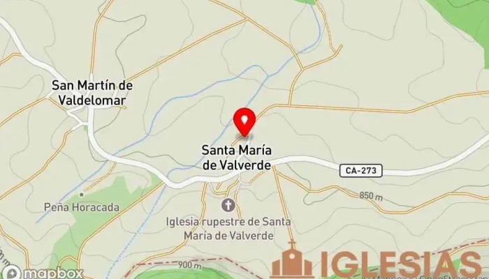 mapa de Santa María de Valverde  en Santa María de Valverde
