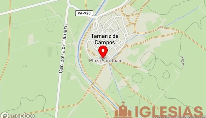 mapa de Torre de San Juan Bautista Iglesia en Tamariz de Campos