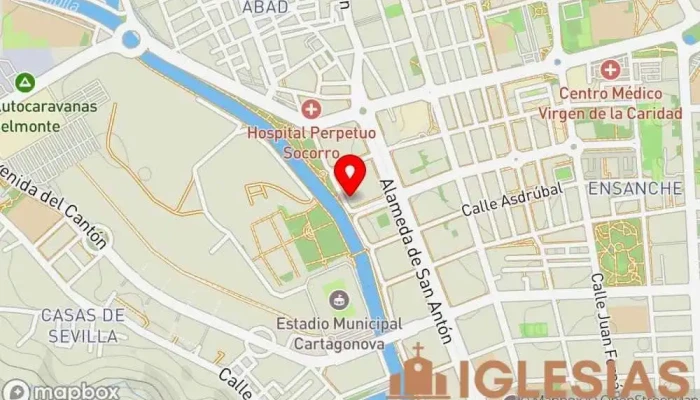 mapa de Vicaría Episcopal de Cartagena Iglesia católica en Cartagena